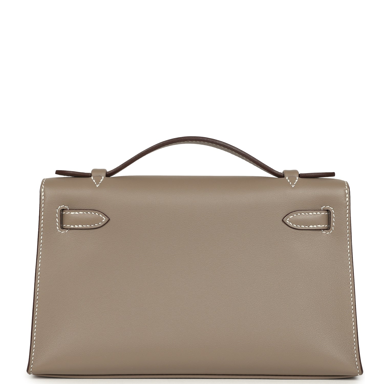 Hermes Special Order (HSS) Kelly Pochette Gris Asphalte Verso Swift Permabrass Hardware