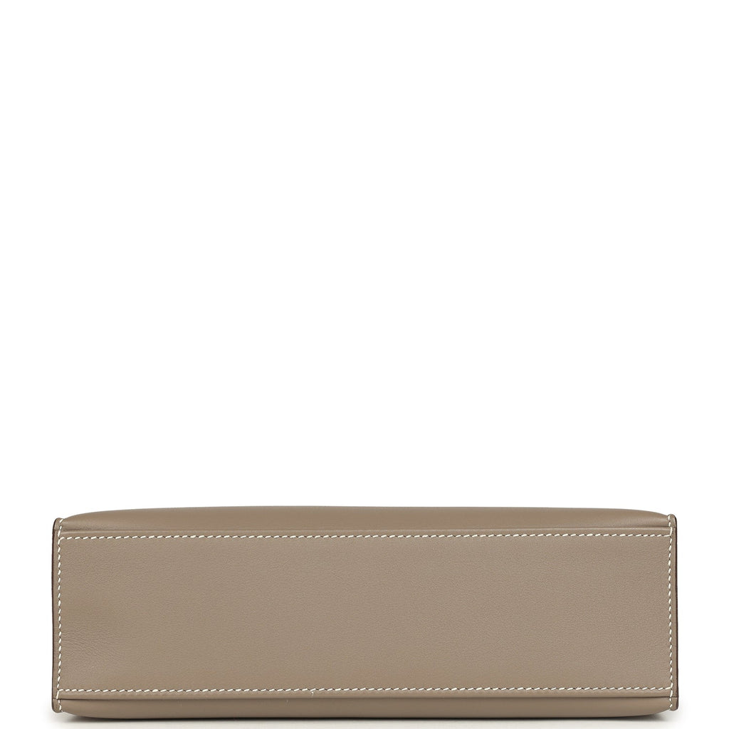 Hermes Special Order (HSS) Kelly Pochette Gris Asphalte Verso Swift Permabrass Hardware