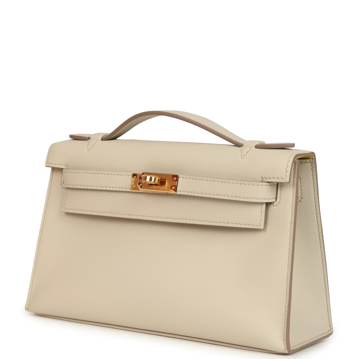 Hermes Special Order (HSS) Kelly Pochette Beton Verso Swift Gold Hardware