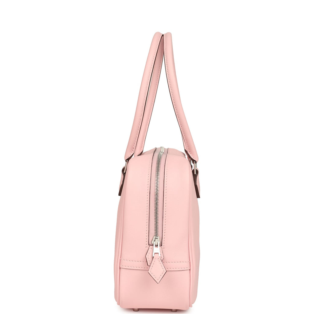 Hermes Mini Plume 21 Bag Rose Sakura Swift Palladium Hardware