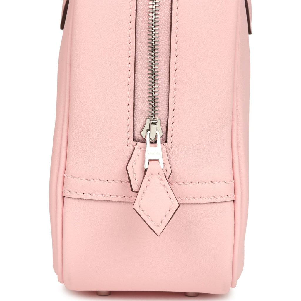 Hermes Mini Plume 21 Bag Rose Sakura Swift Palladium Hardware