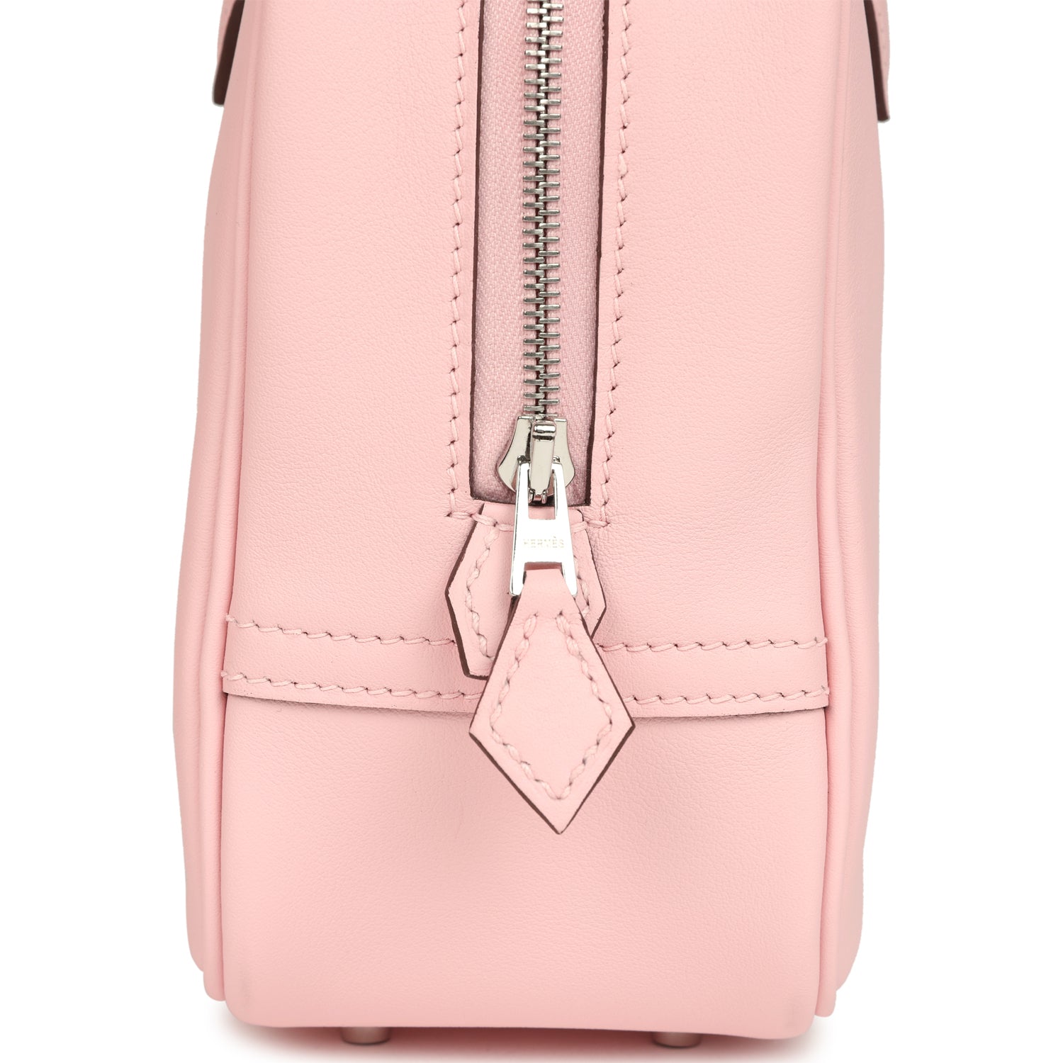Hermes Mini Plume 21 Bag Rose Sakura Swift Palladium Hardware