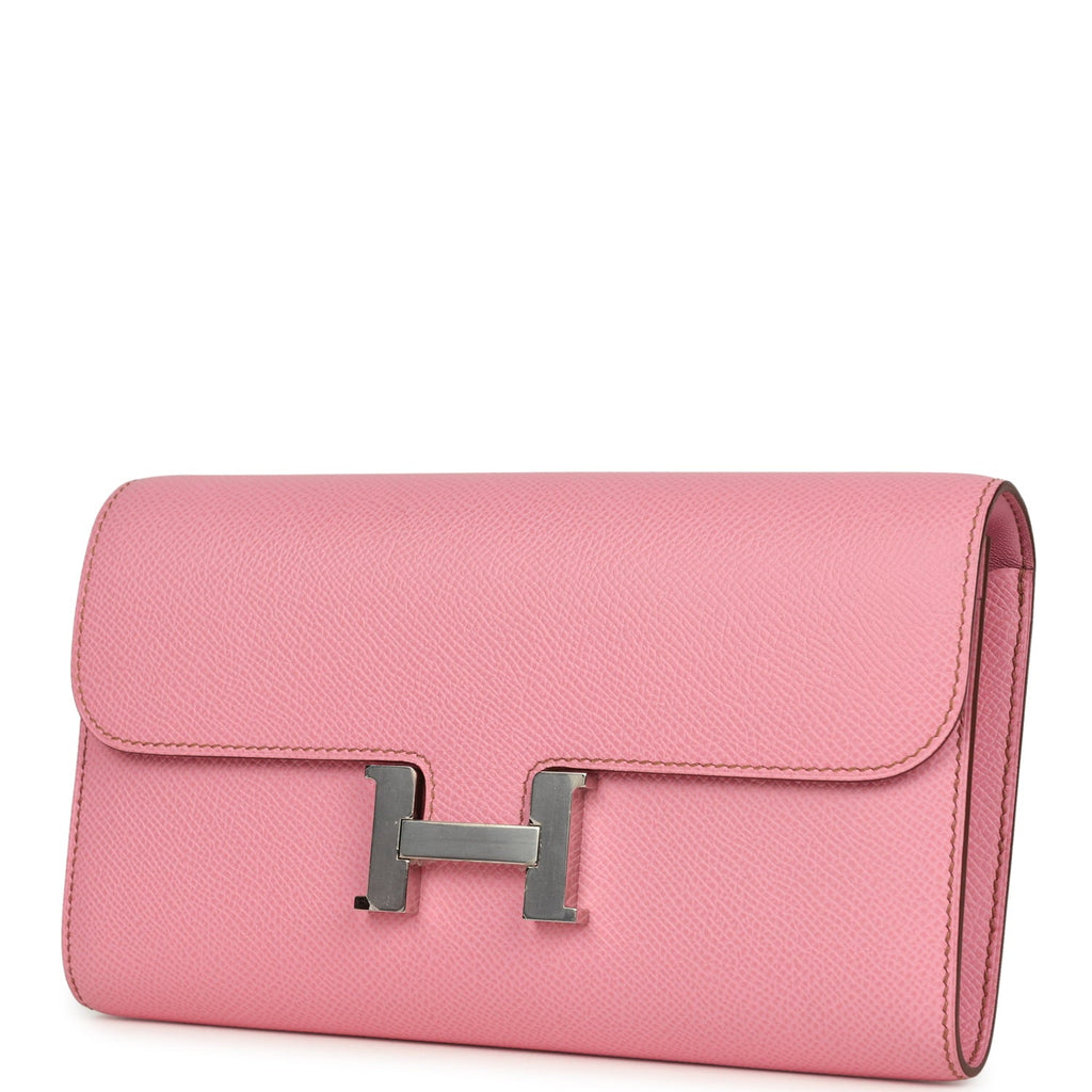 Hermes Constance Wallet To Go Bubblegum Epsom Palladium Hardware
