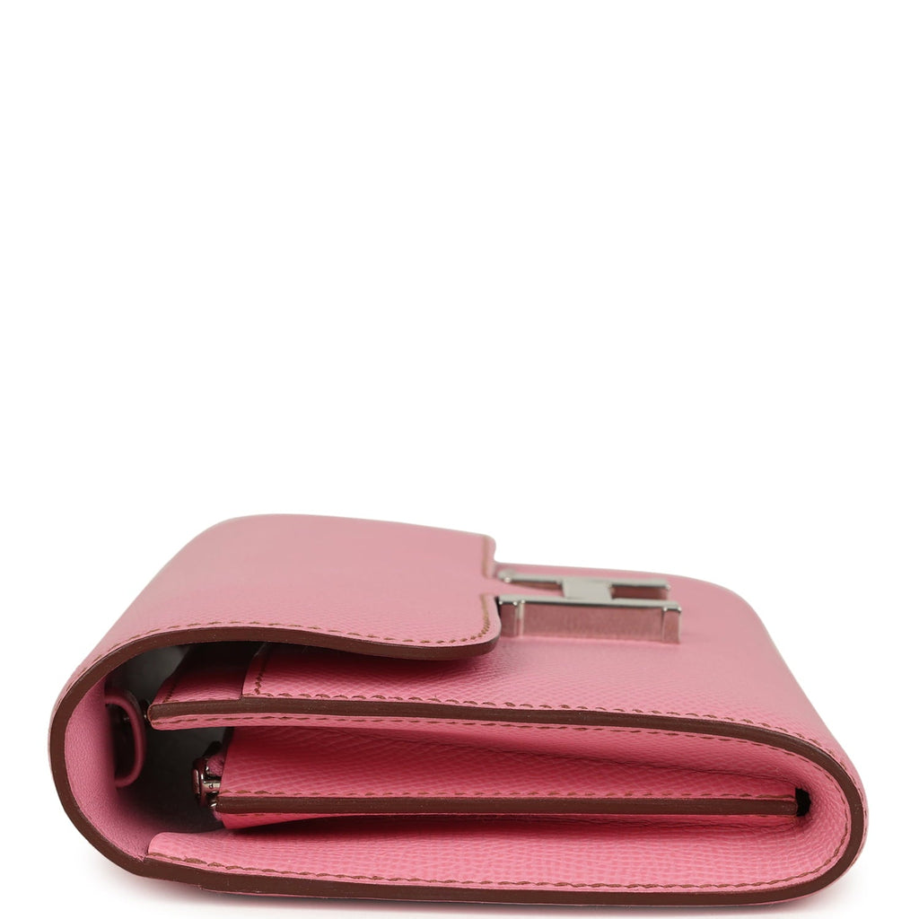 Hermes Constance Wallet To Go Bubblegum Epsom Palladium Hardware
