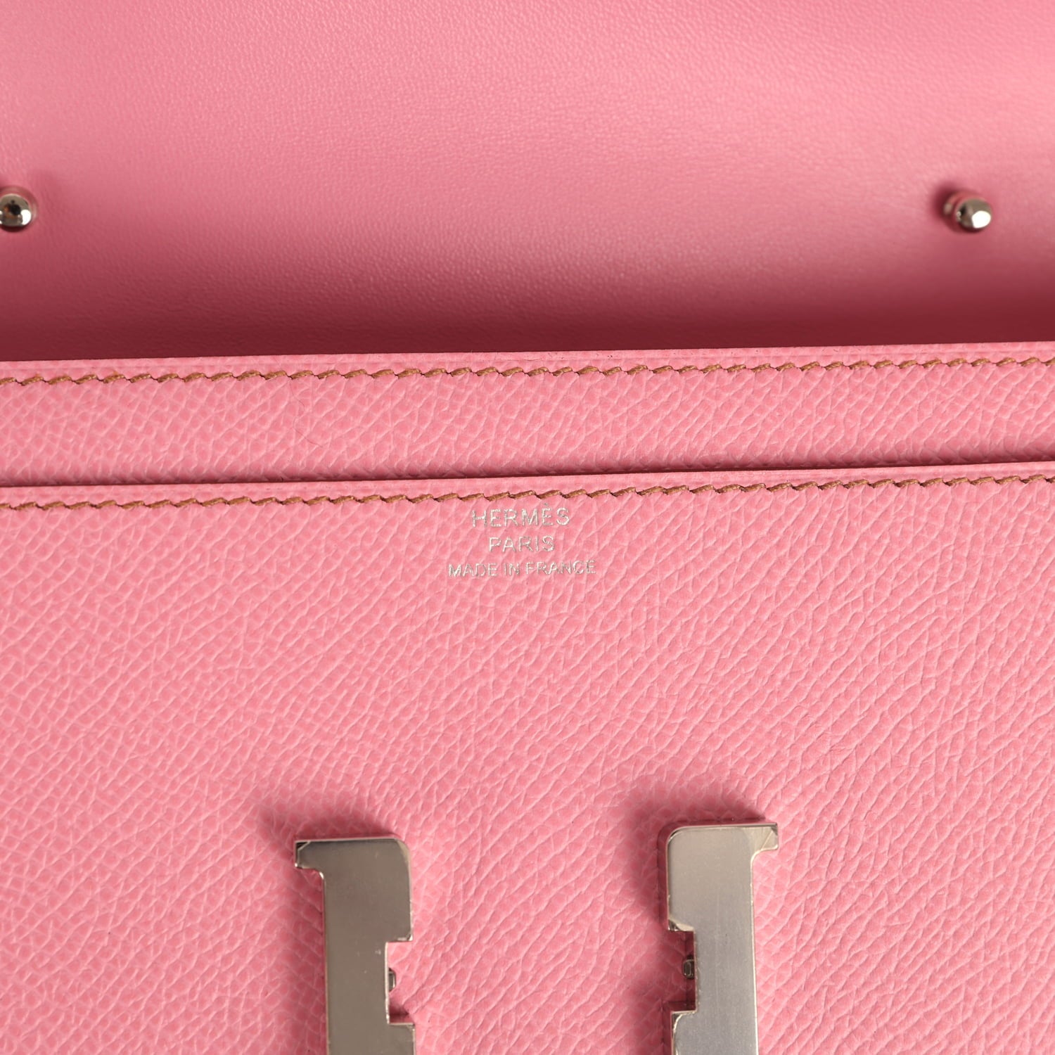 Hermes Constance Wallet To Go Bubblegum Epsom Palladium Hardware