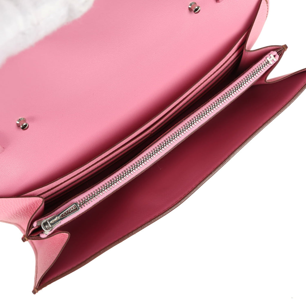 Hermes Constance Wallet To Go Bubblegum Epsom Palladium Hardware