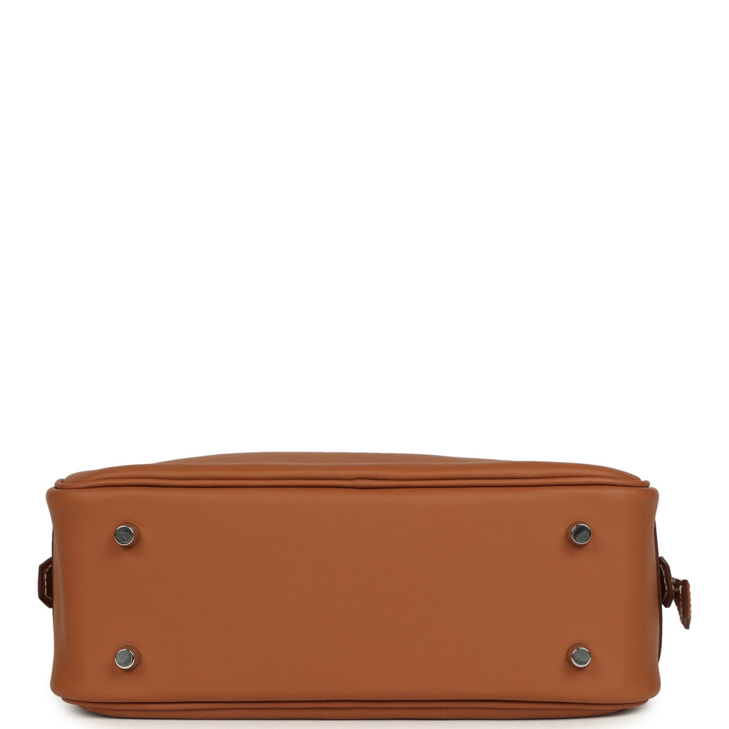Hermes Mini Plume 21 Bag Gold Swift Palladium Hardware