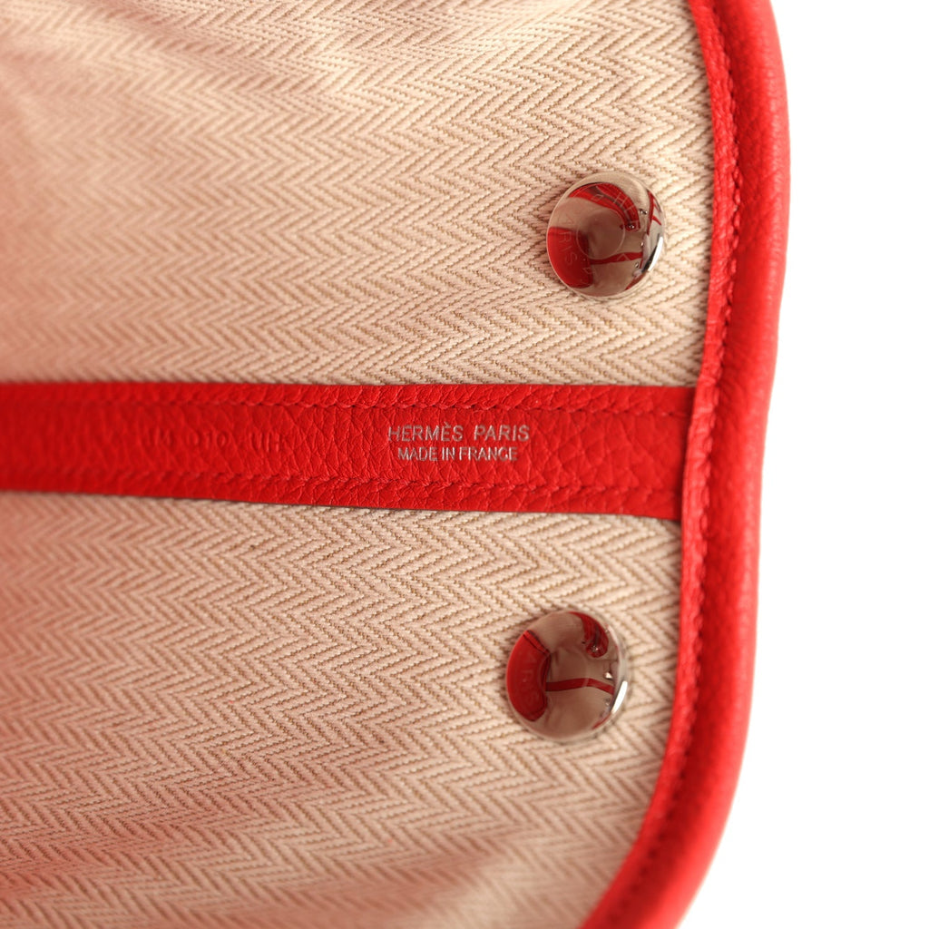 Hermes Garden Party Neo 23 Rouge De Coeur Togo Palladium Hardware