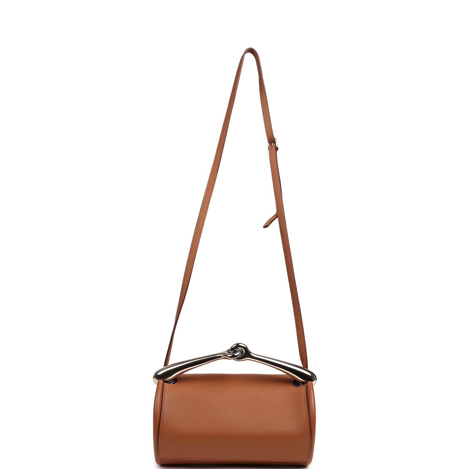 Pre-owned Hermes Maximors I Bag Gold Swift Palladium Hardware