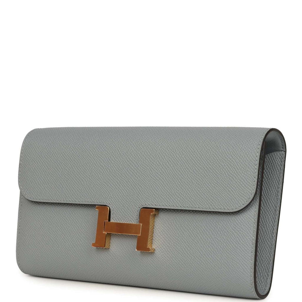 Hermes Constance Wallet To Go Gris Pantin Epsom Gold Hardware