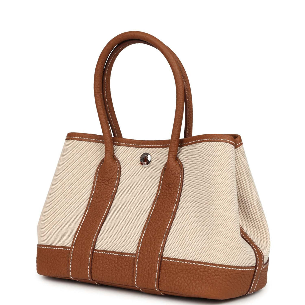 Hermes Garden Party Neo 23 Beige-Ecru Toile H Canvas and Gold Negonda Palladium Hardware
