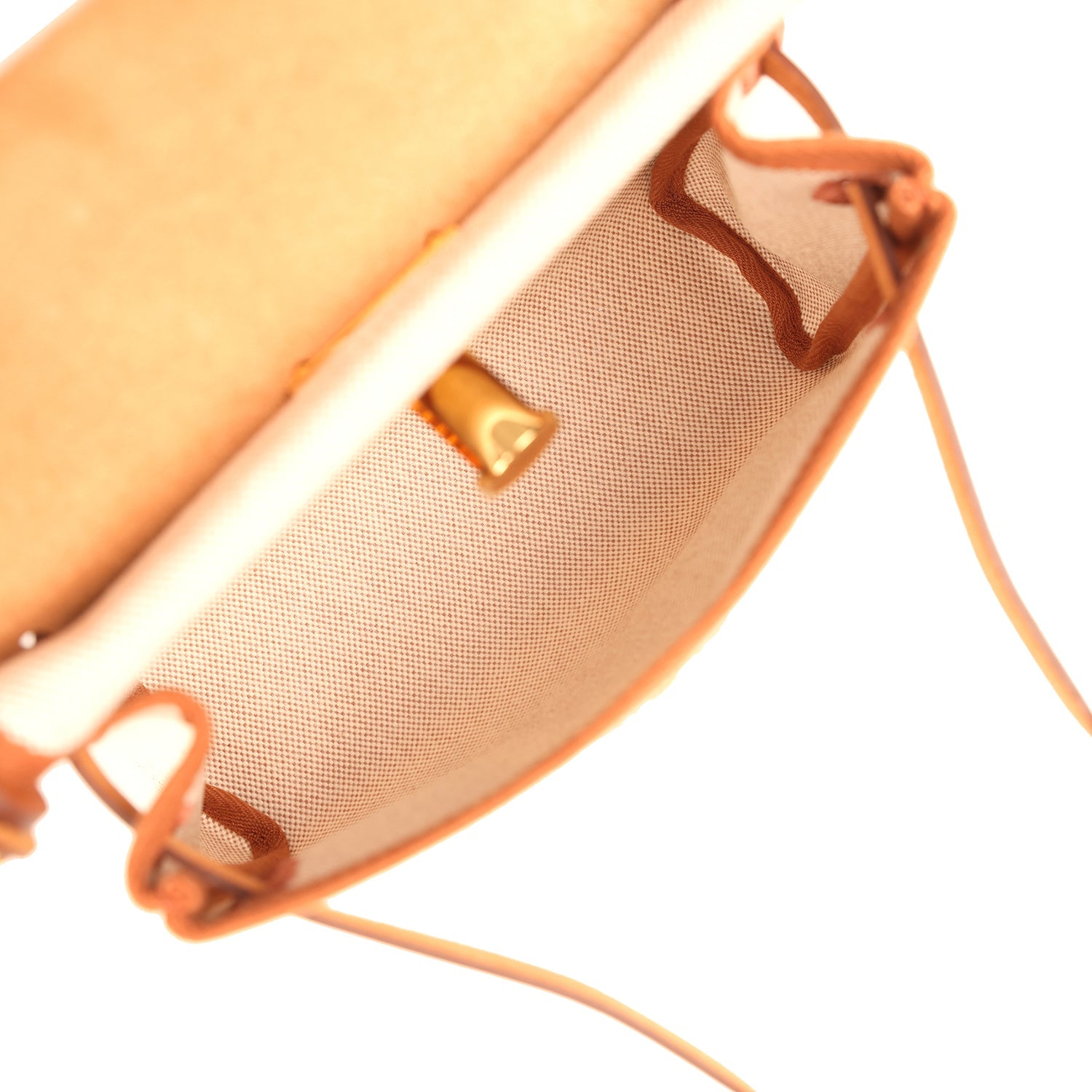 Hermes Herbag Zip 20 Mini Ecru and Beige Toile H Canvas and Fauve Vache Hunter Gold Hardware