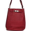 Pre-owned Hermes So Kelly 22 Rubis Togo Palladium Hardware