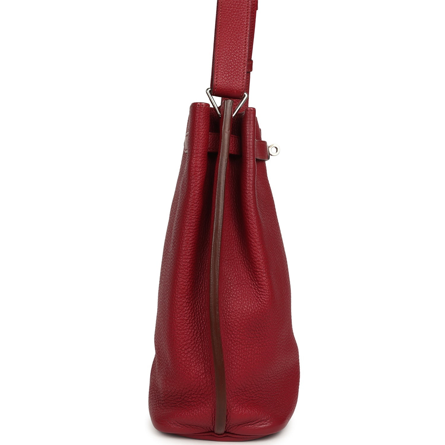 Pre-owned Hermes So Kelly 22 Rubis Togo Palladium Hardware