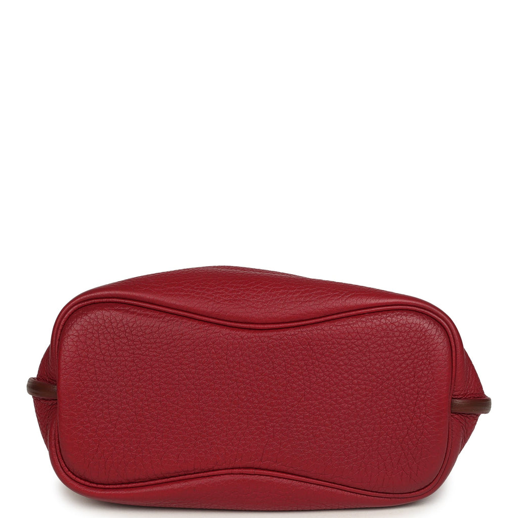 Pre-owned Hermes So Kelly 22 Rubis Togo Palladium Hardware