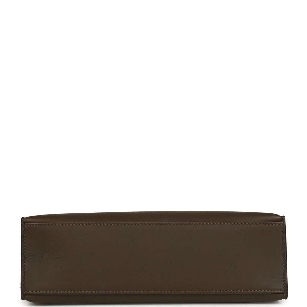 Hermes Kelly Pochette Vert Loden Swift Permabrass Hardware