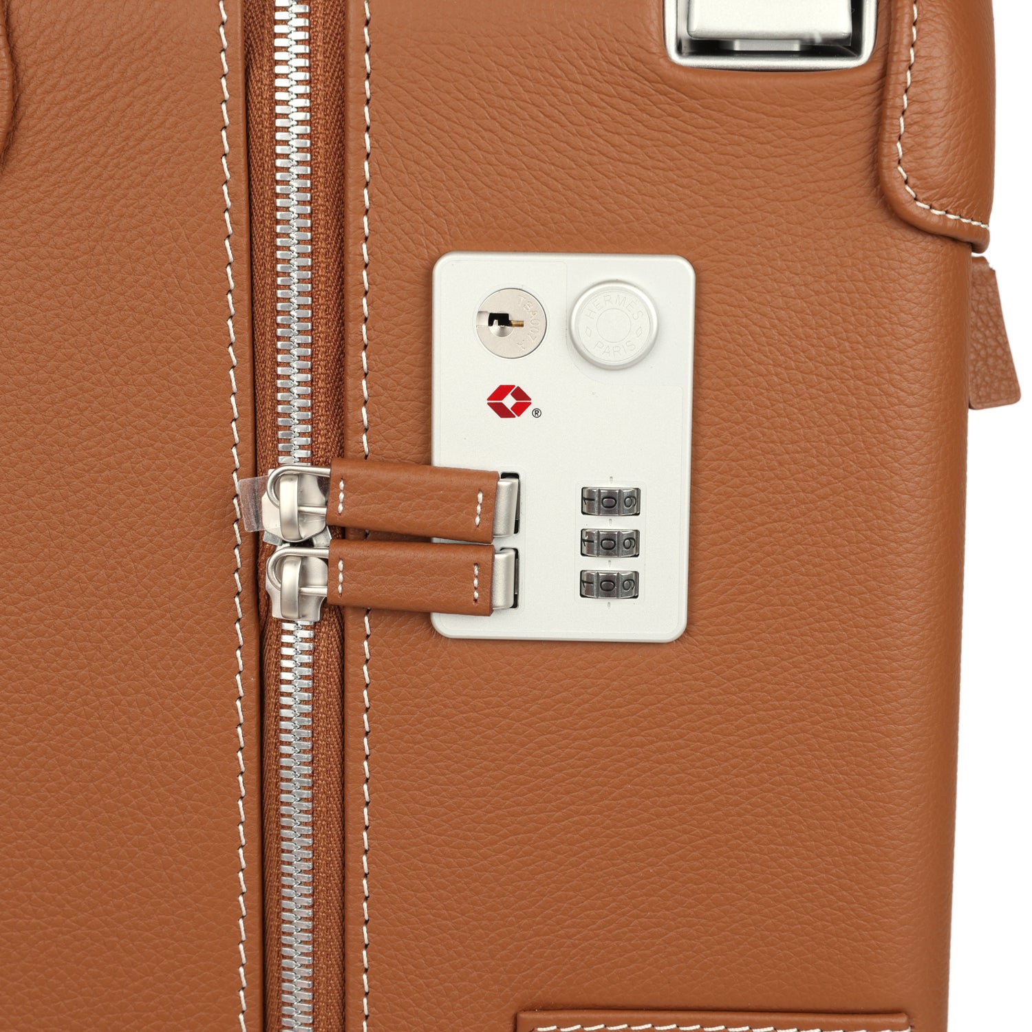 Hermes R.M.S. Cabine Cargo Suitcase Ecru & Beige Toile H and Fauve Regate Palladium Hardware