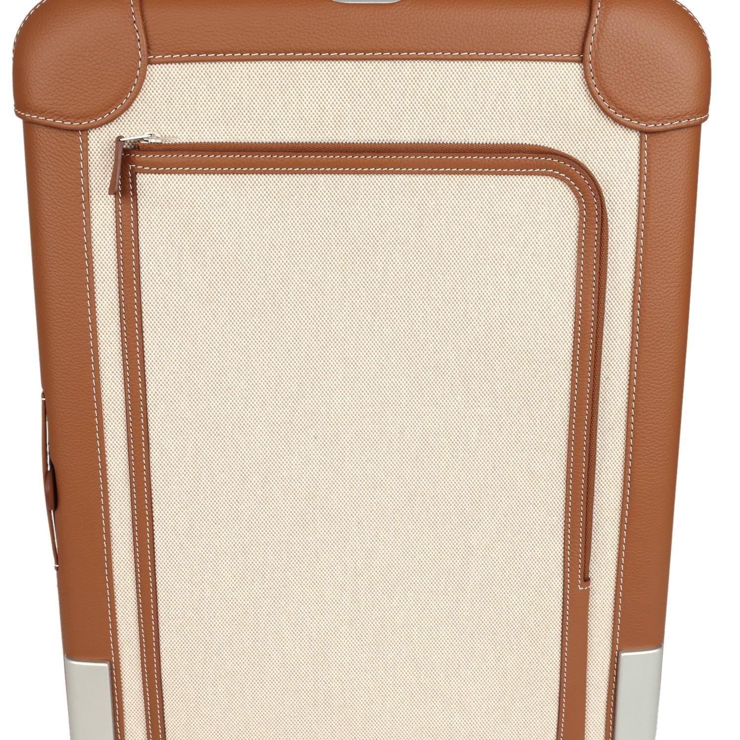 Hermes R.M.S. Cabine Cargo Suitcase Ecru & Beige Toile H and Fauve Regate Palladium Hardware