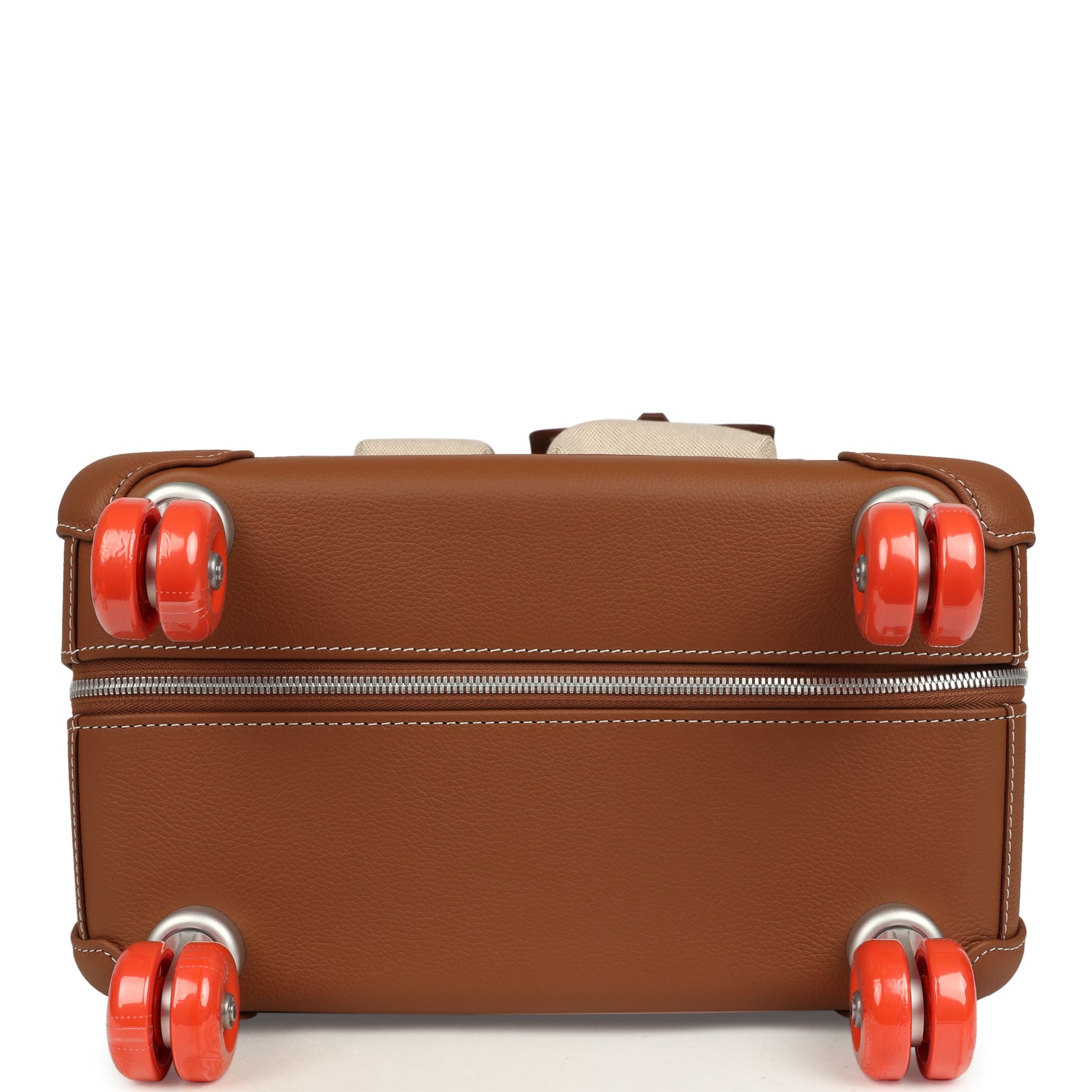 Hermes R.M.S. Cabine Cargo Suitcase Ecru & Beige Toile H and Fauve Regate Palladium Hardware
