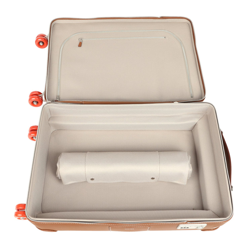 Hermes R.M.S. Cabine Cargo Suitcase Ecru & Beige Toile H and Fauve Regate Palladium Hardware