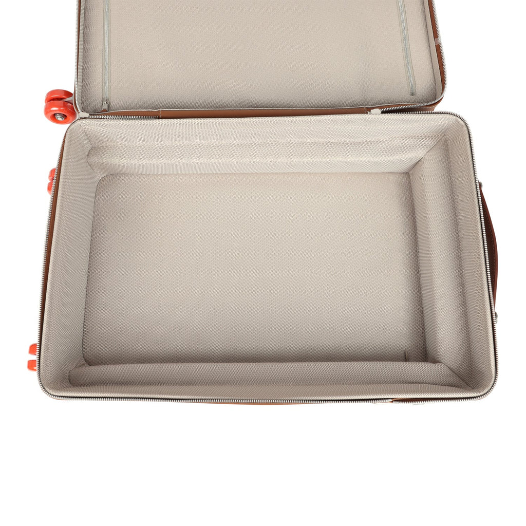 Hermes R.M.S. Cabine Cargo Suitcase Ecru & Beige Toile H and Fauve Regate Palladium Hardware
