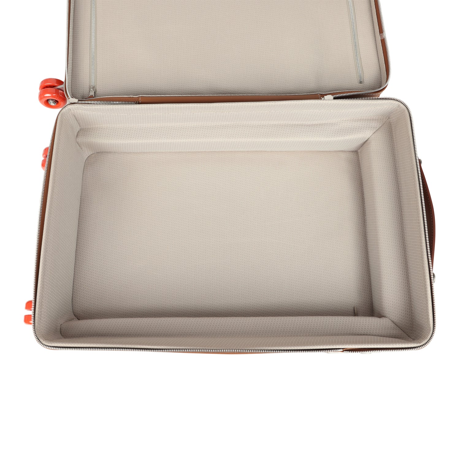 Hermes R.M.S. Cabine Cargo Suitcase Ecru & Beige Toile H and Fauve Regate Palladium Hardware
