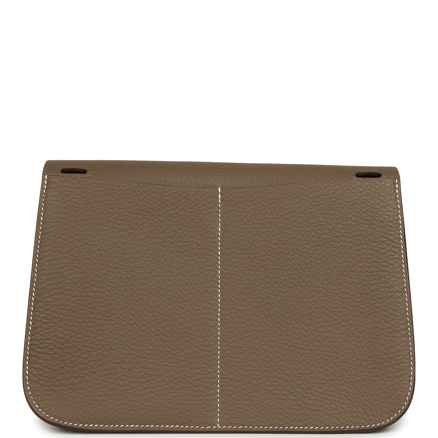Hermes Halzan 25 Etoupe Clemence Palladium Hardware