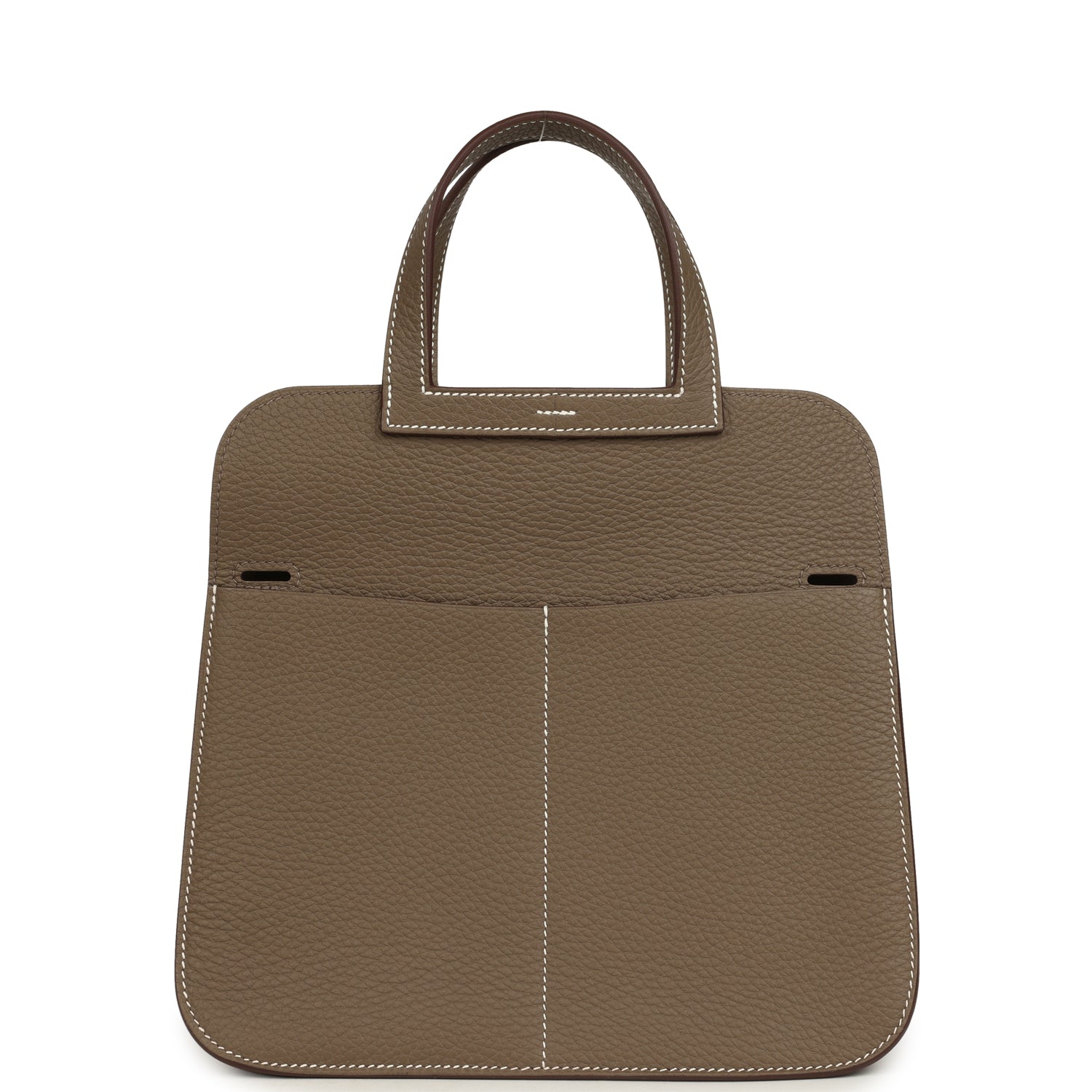 Hermes Halzan 25 Etoupe Clemence Palladium Hardware