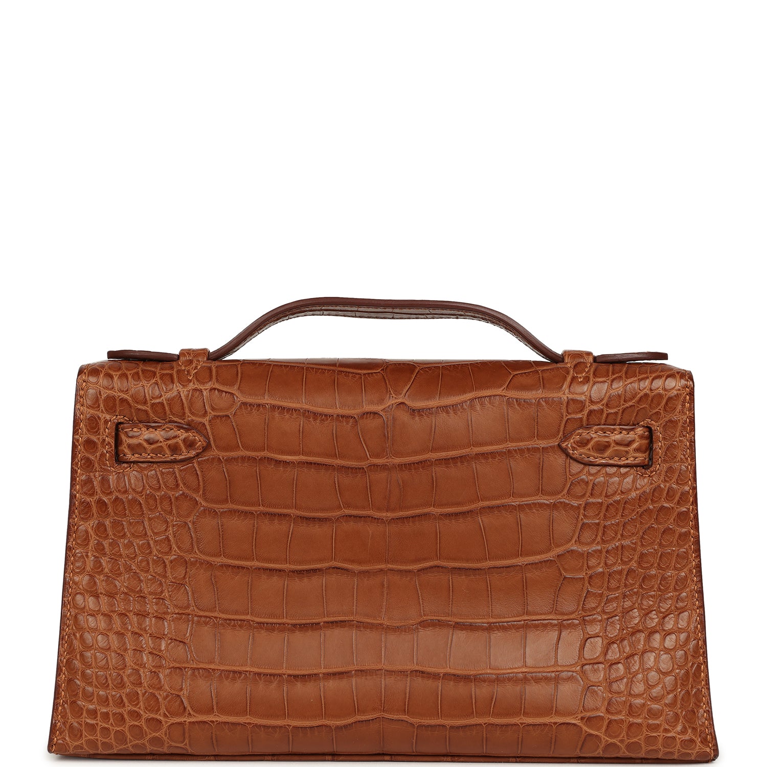 Hermes Kelly Pochette Gold Matte Alligator Gold Hardware