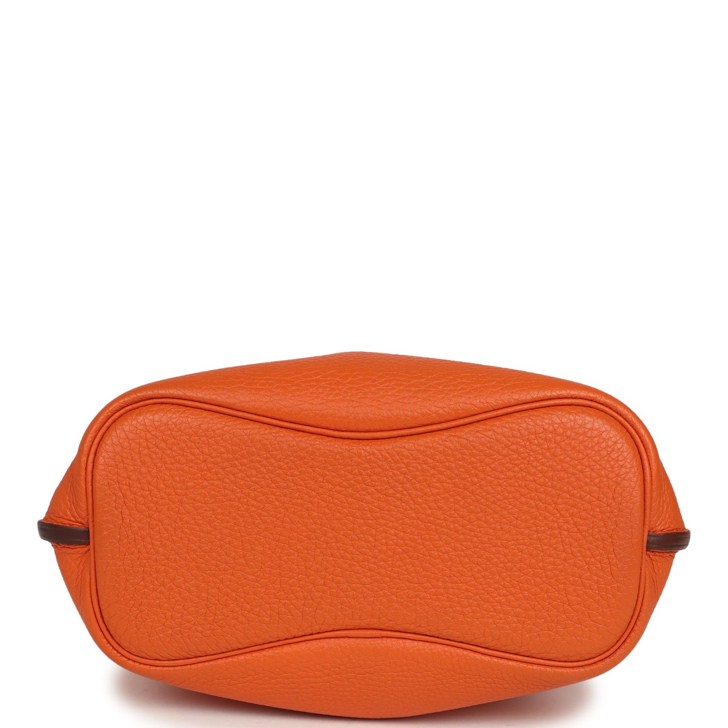 Pre-owned Hermes So Kelly 22 Orange Togo Palladium Hardware