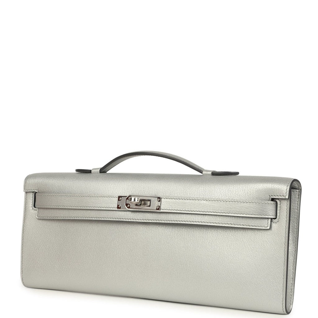 Hermes Kelly Cut Argent Chevre Chamkilight Palladium Hardware Payment 1 of 2 for JJ only