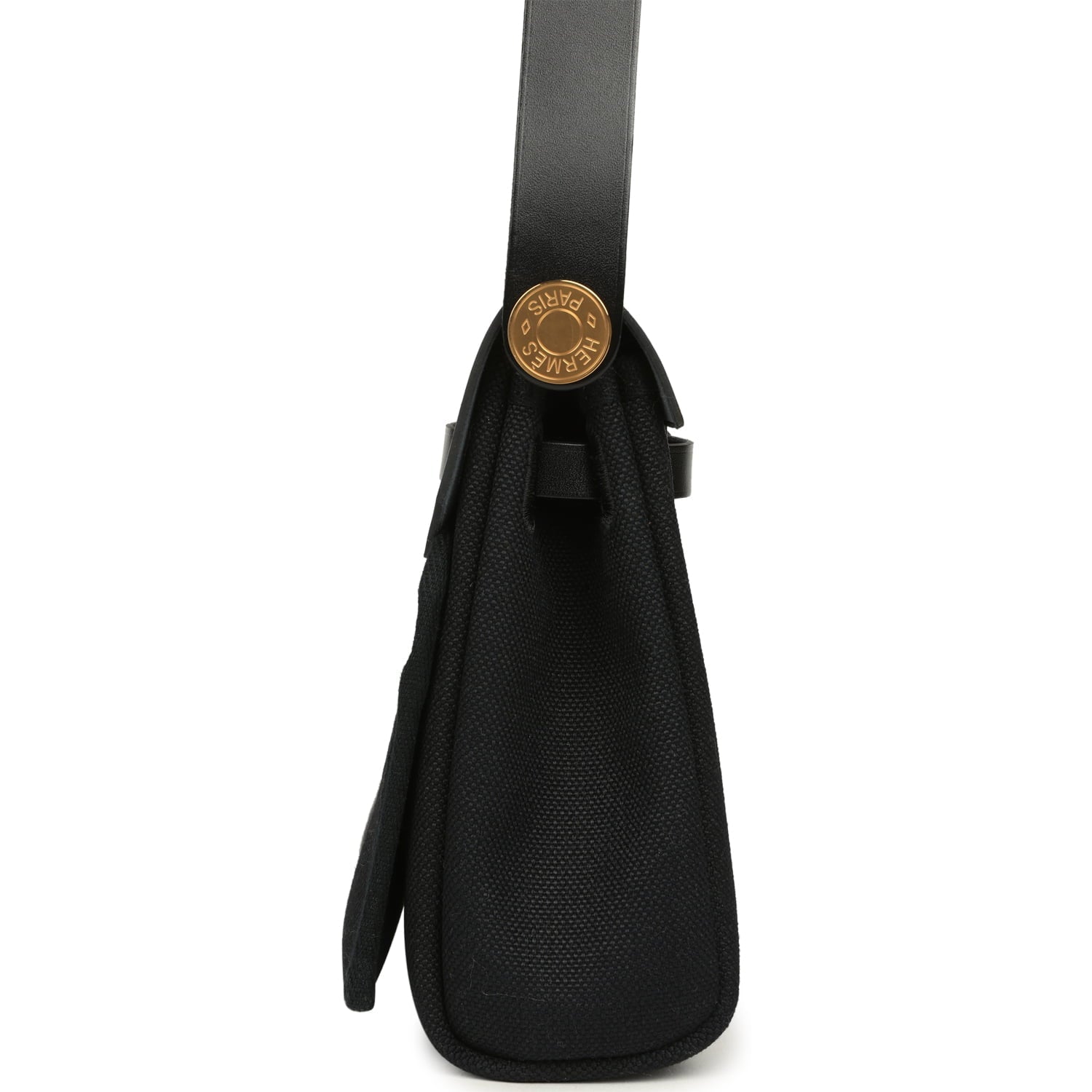 Hermes Herbag Zip 20 Mini Black Toile Militaire Canvas and Black Vache Hunter Gold Hardware