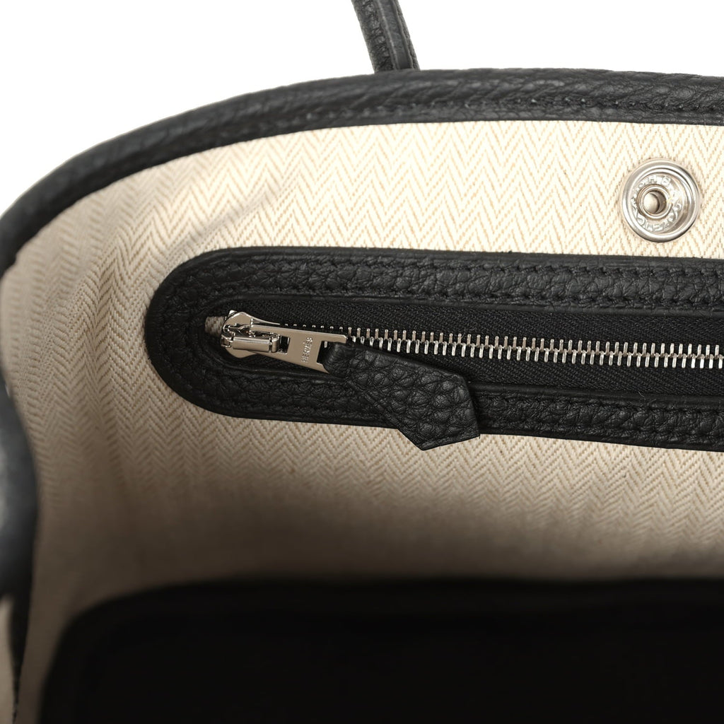 Hermes Garden Party Neo 23 Black Negonda Palladium Hardware