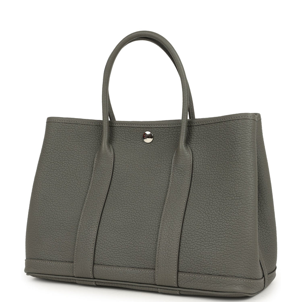 Hermes Garden Party 30 Gris Meyer Negonda Palladium Hardware