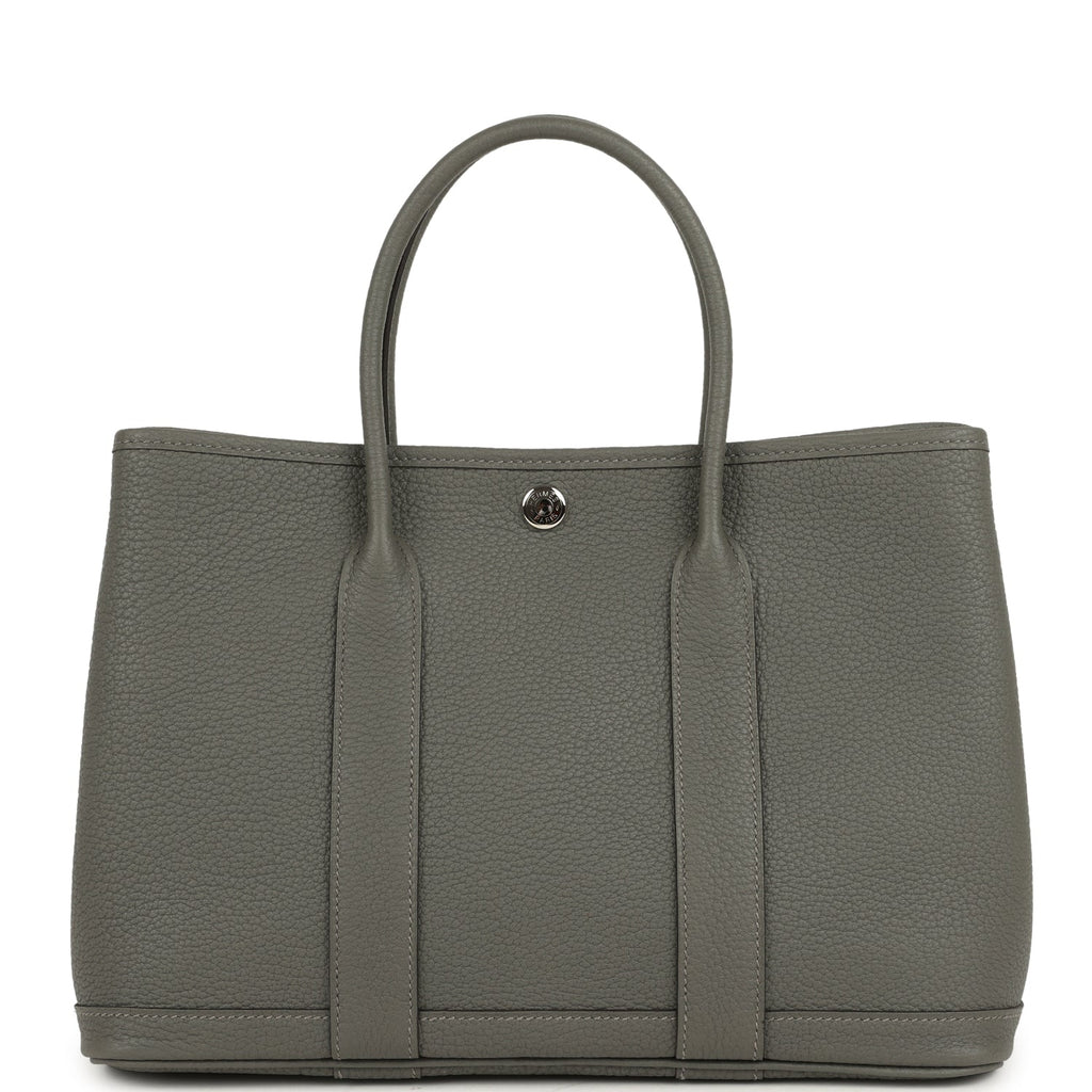 Hermes Garden Party 30 Gris Meyer Negonda Palladium Hardware