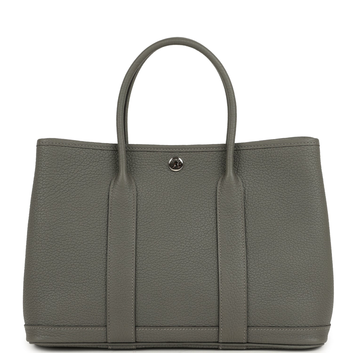 Hermes Garden Party 30 Gris Meyer Negonda Palladium Hardware