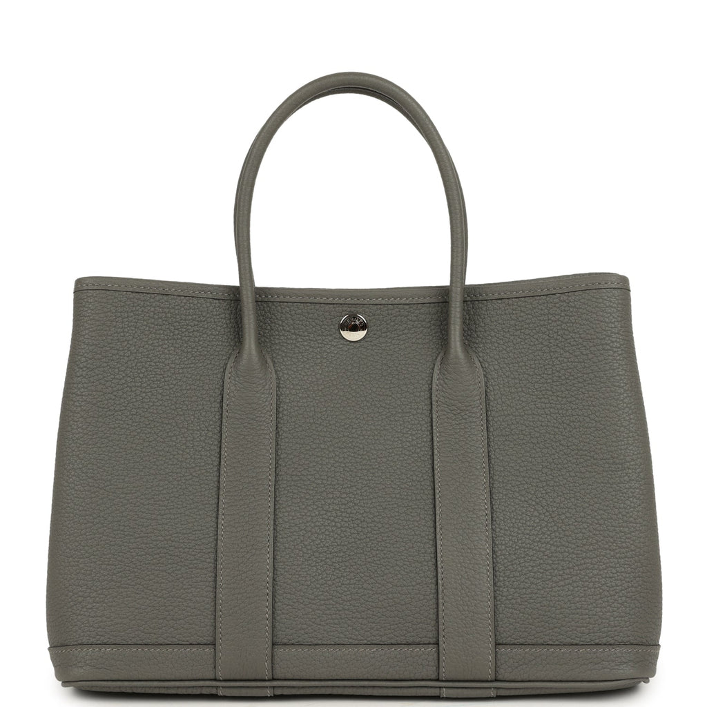 Hermes Garden Party 30 Gris Meyer Negonda Palladium Hardware