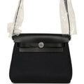 Hermes Herbag Zip 20 Mini Black Toile Militaire Canvas and Vache Hunter Palladium Hardware