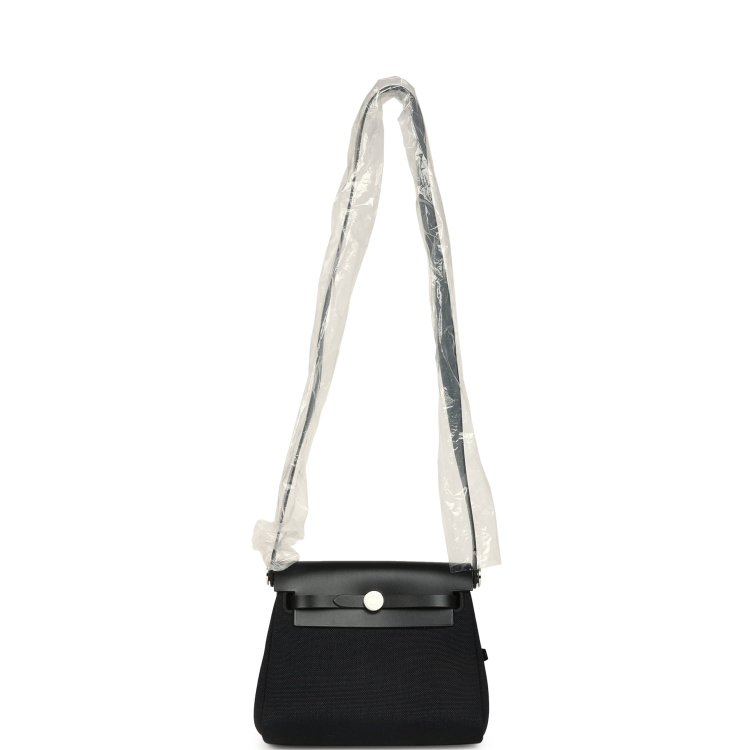 Hermes Herbag Zip 20 Mini Black Toile Militaire Canvas and Vache Hunter Palladium Hardware