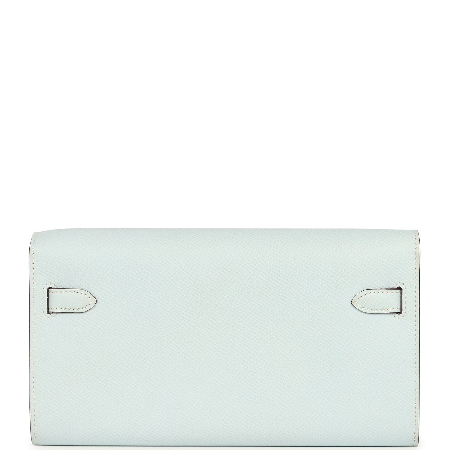Hermes Kelly Wallet To Go Bleu Brume Palladium Hardware