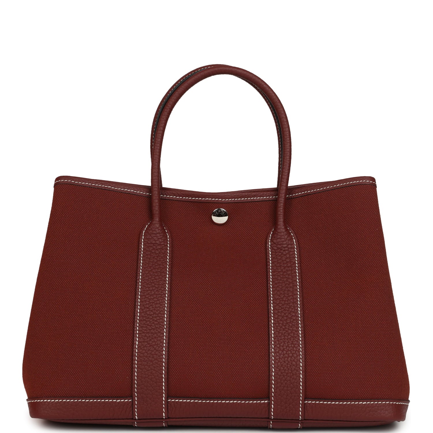 Hermes Garden Party 30 Rouge H Toile H and Negonda Palladium Hardware