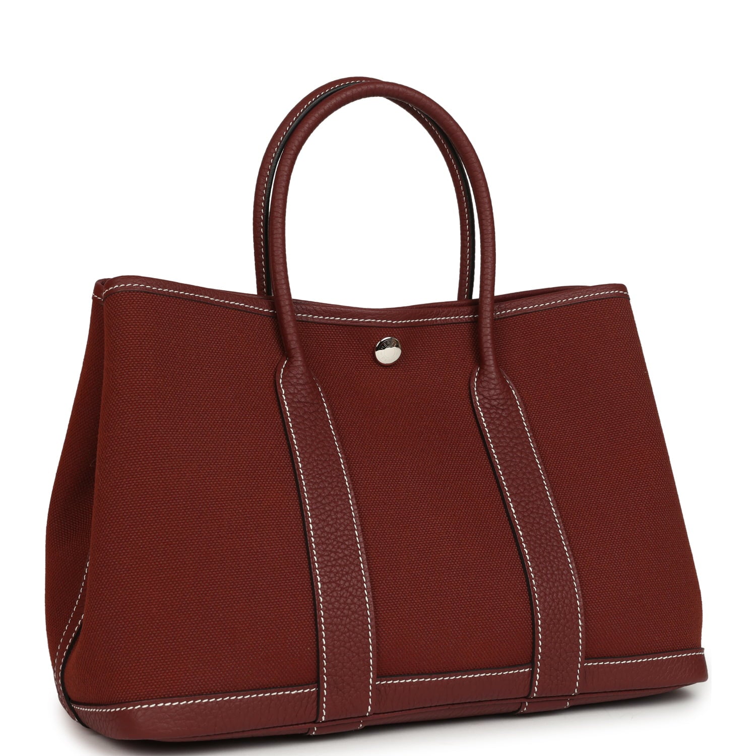 Hermes Garden Party 30 Rouge H Toile H and Negonda Palladium Hardware
