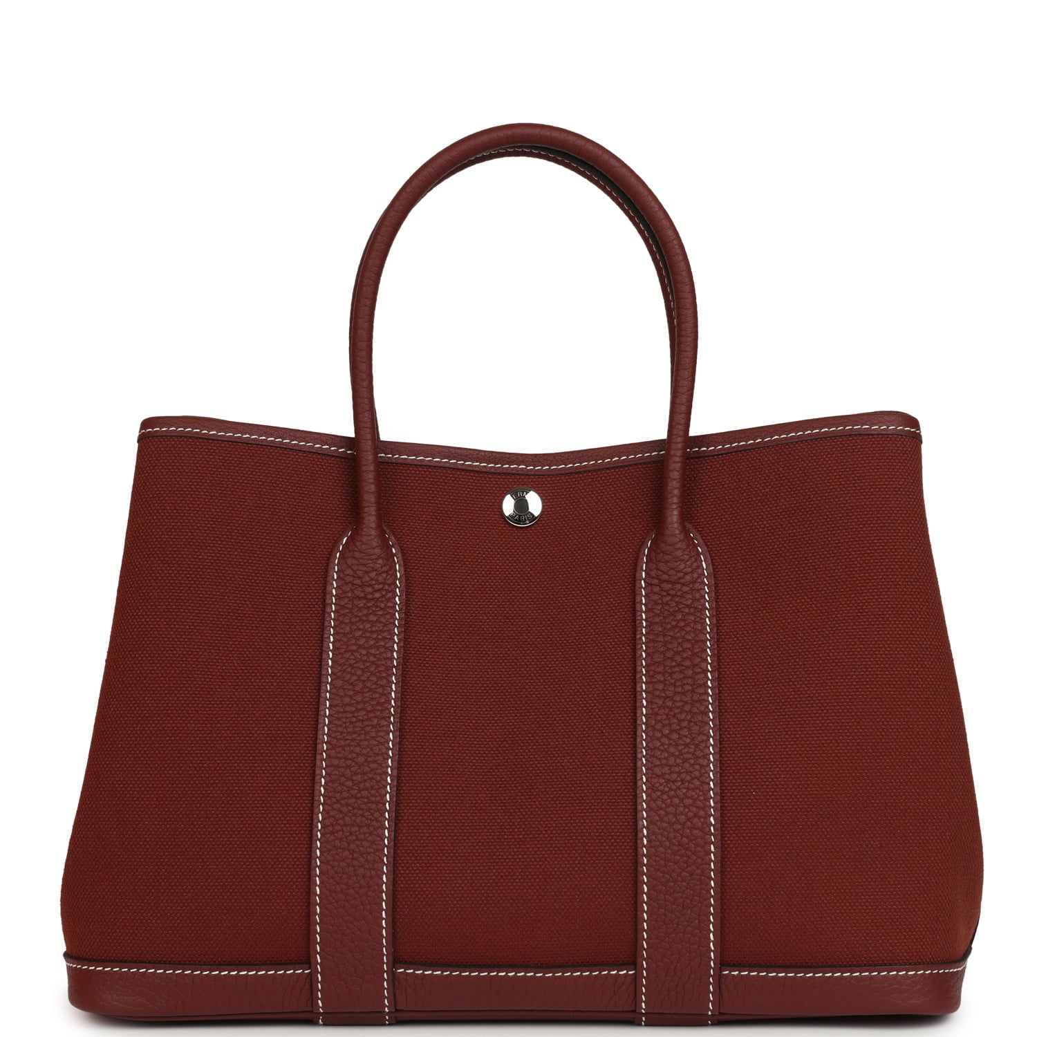 Hermes Garden Party 30 Rouge H Toile H and Negonda Palladium Hardware