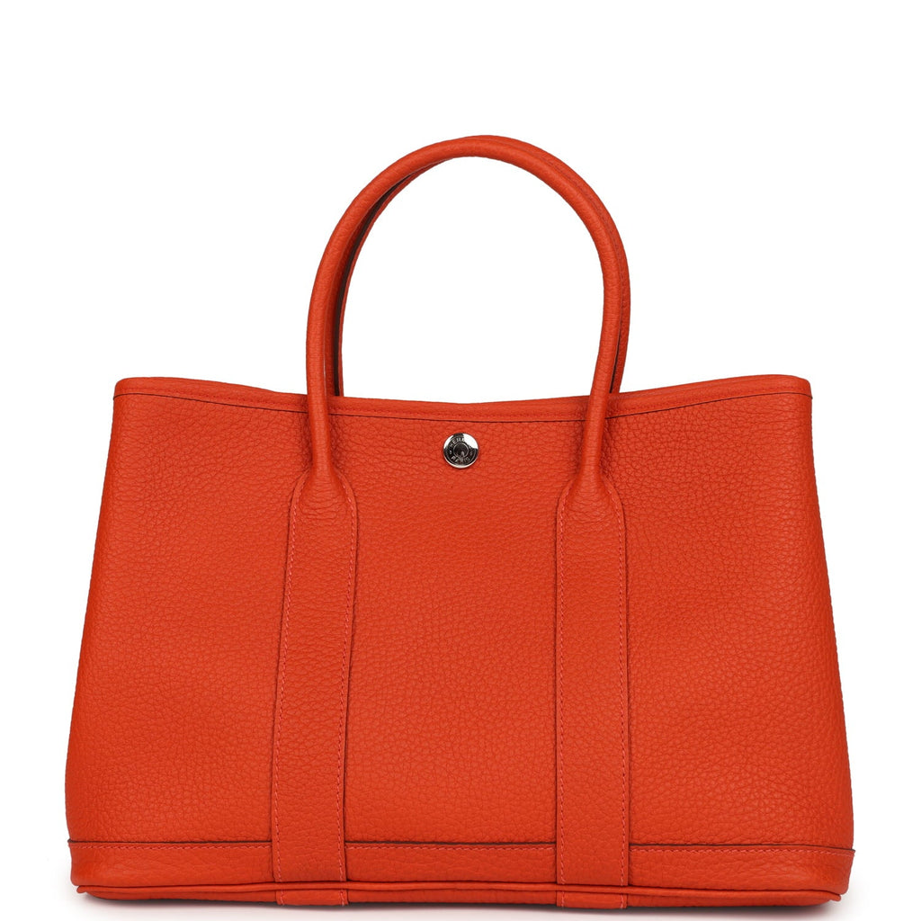 Hermes Garden Party 30 Capucine Negonda Palladium Hardware