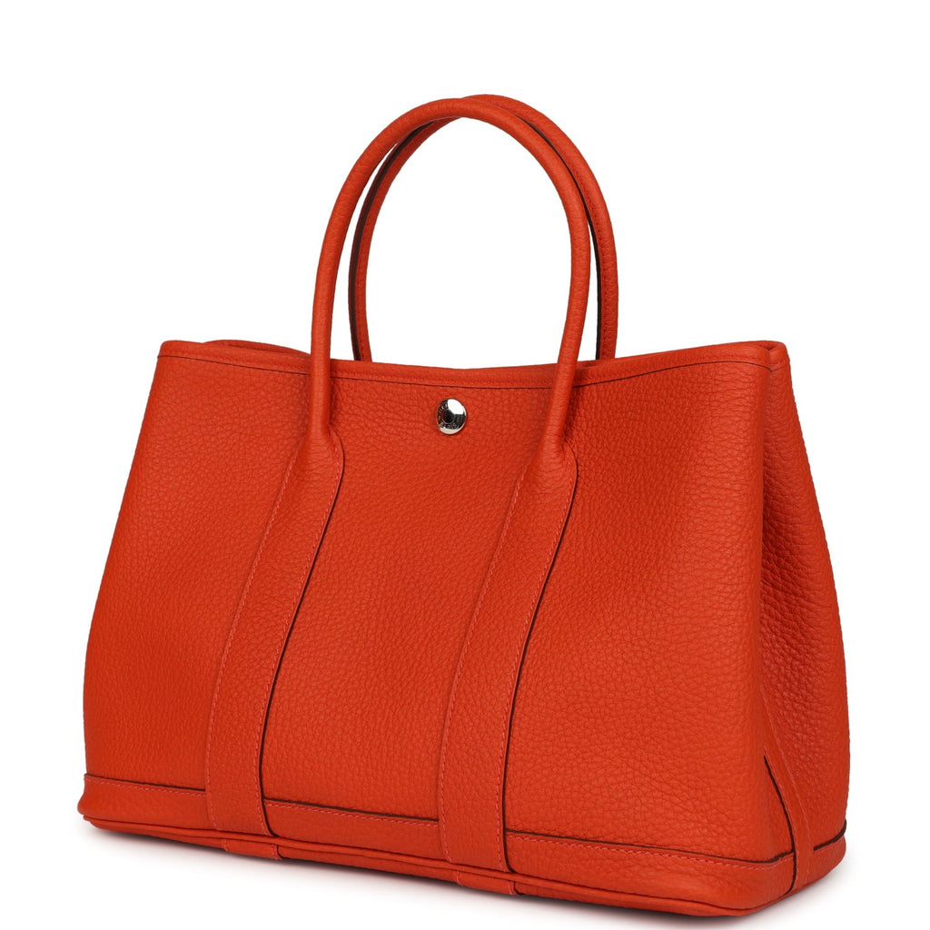 Hermes Garden Party 30 Capucine Negonda Palladium Hardware