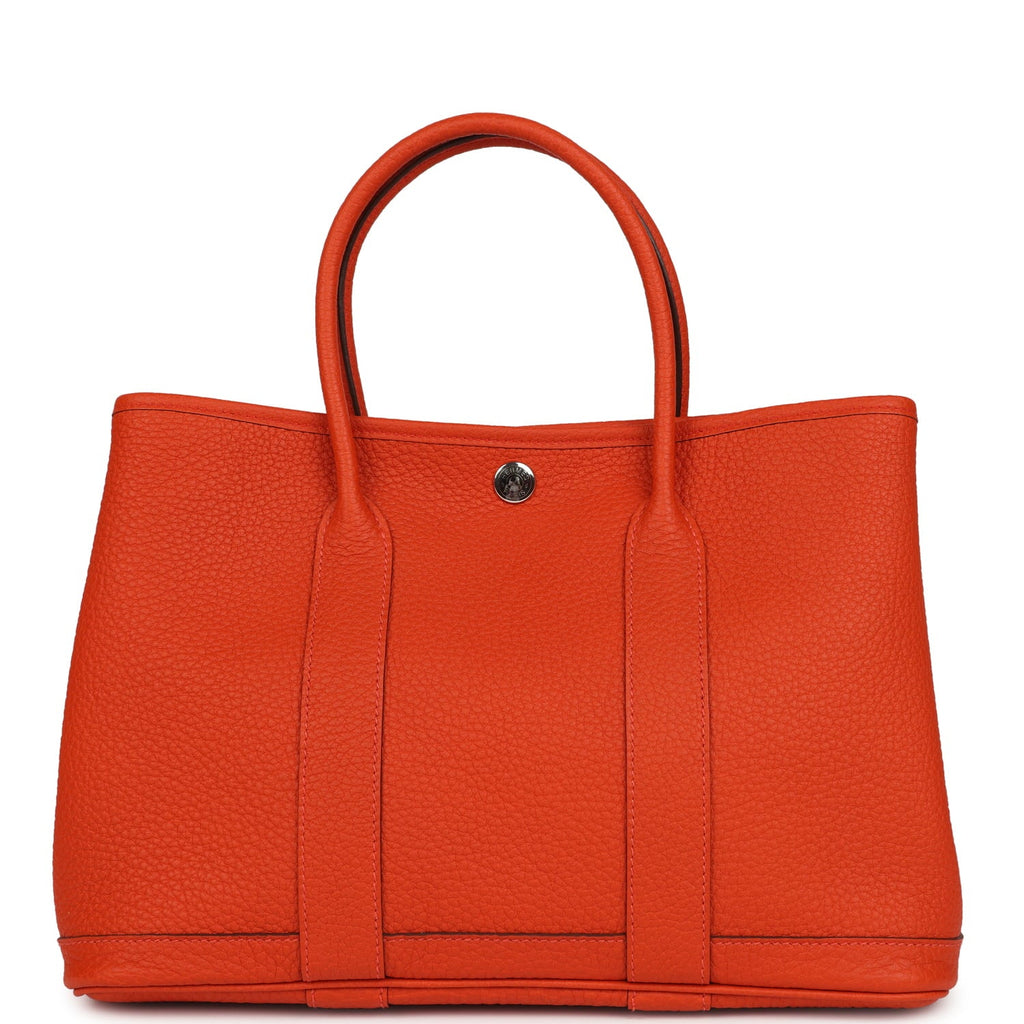 Hermes Garden Party 30 Capucine Negonda Palladium Hardware