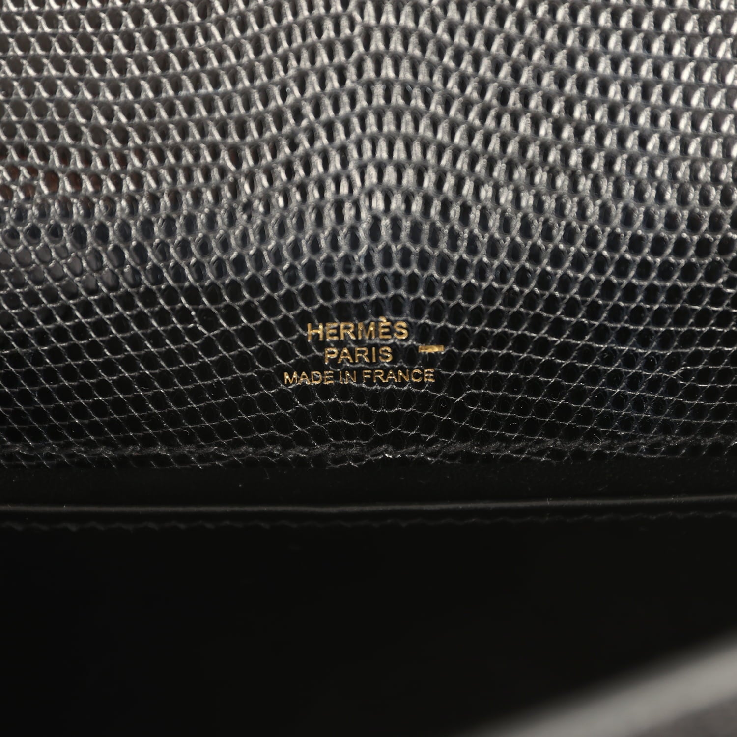 Hermes Kelly Pochette Black Varanus Niloticus Lizard Gold Hardware