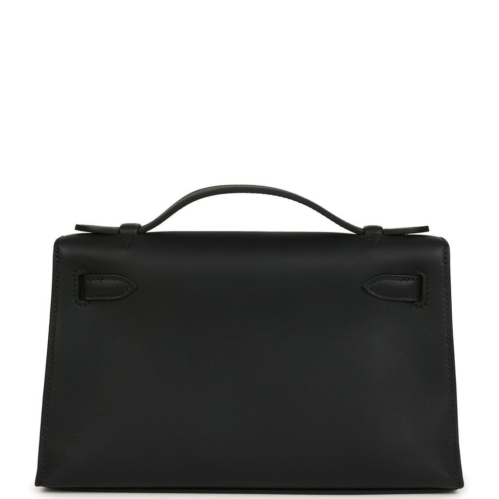 Hermes Special Order (HSS) Kelly Pochette Black Verso Swift Gold Hardware