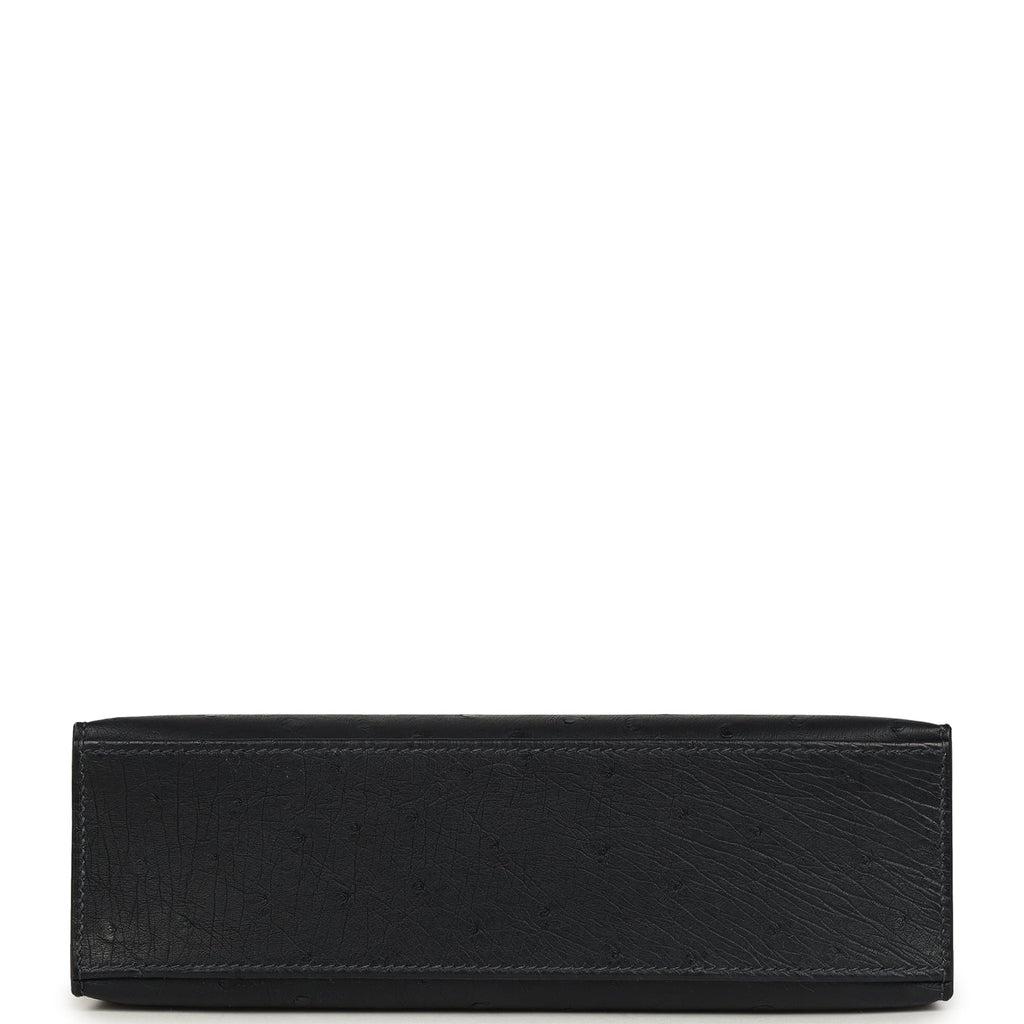 Hermes Kelly Pochette Caban Ostrich Gold Hardware