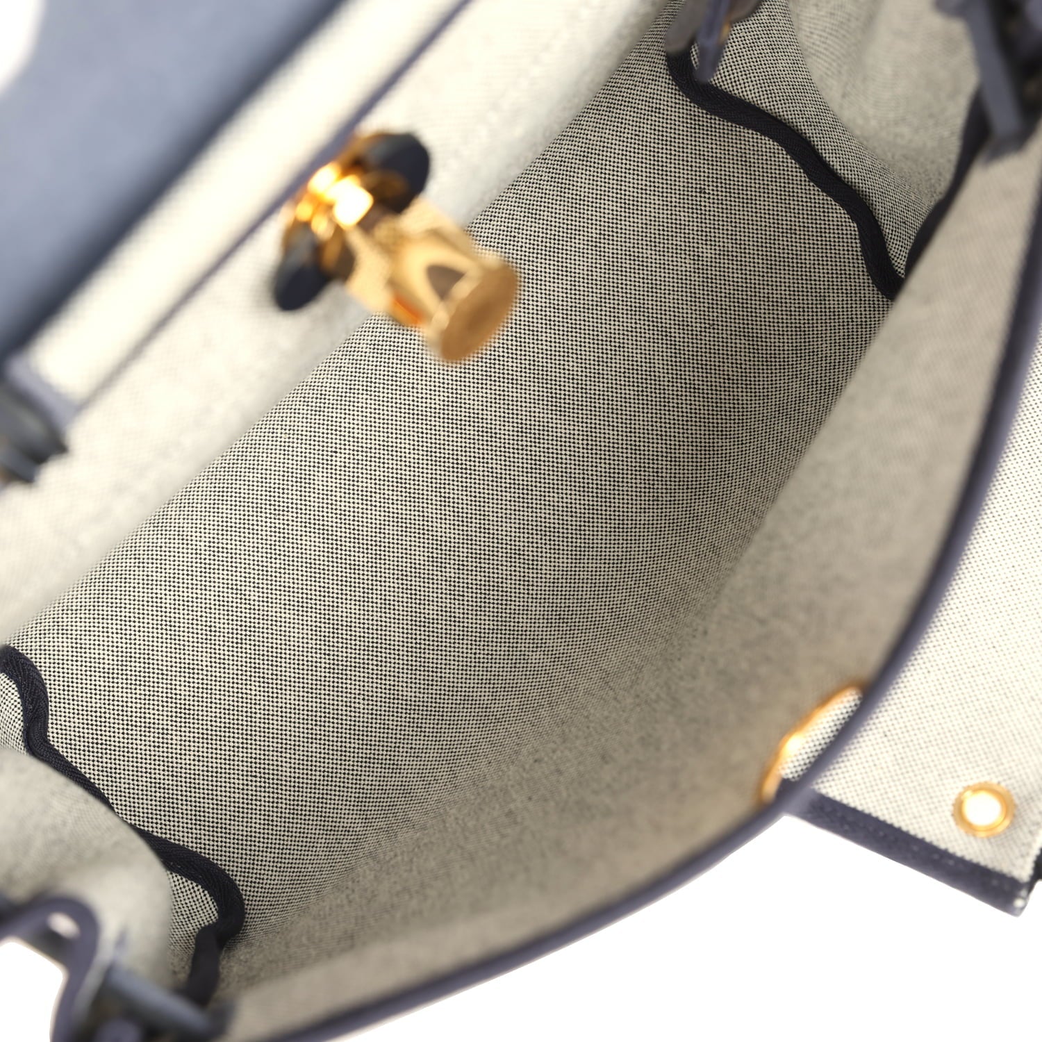 Hermes Herbag Zip PM 31 "Circuit 24" Bleu Royal, Ecru Toile H Canvas and Bleu Indigo Vache Hunter Leather Gold Hardware